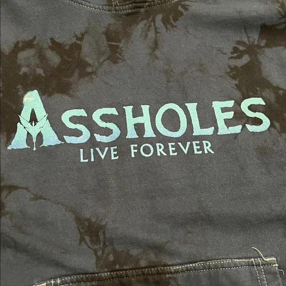 ALF Assholes Live Forever Blue Tie Dye Hoodie Size Small - Picture 2 of 5